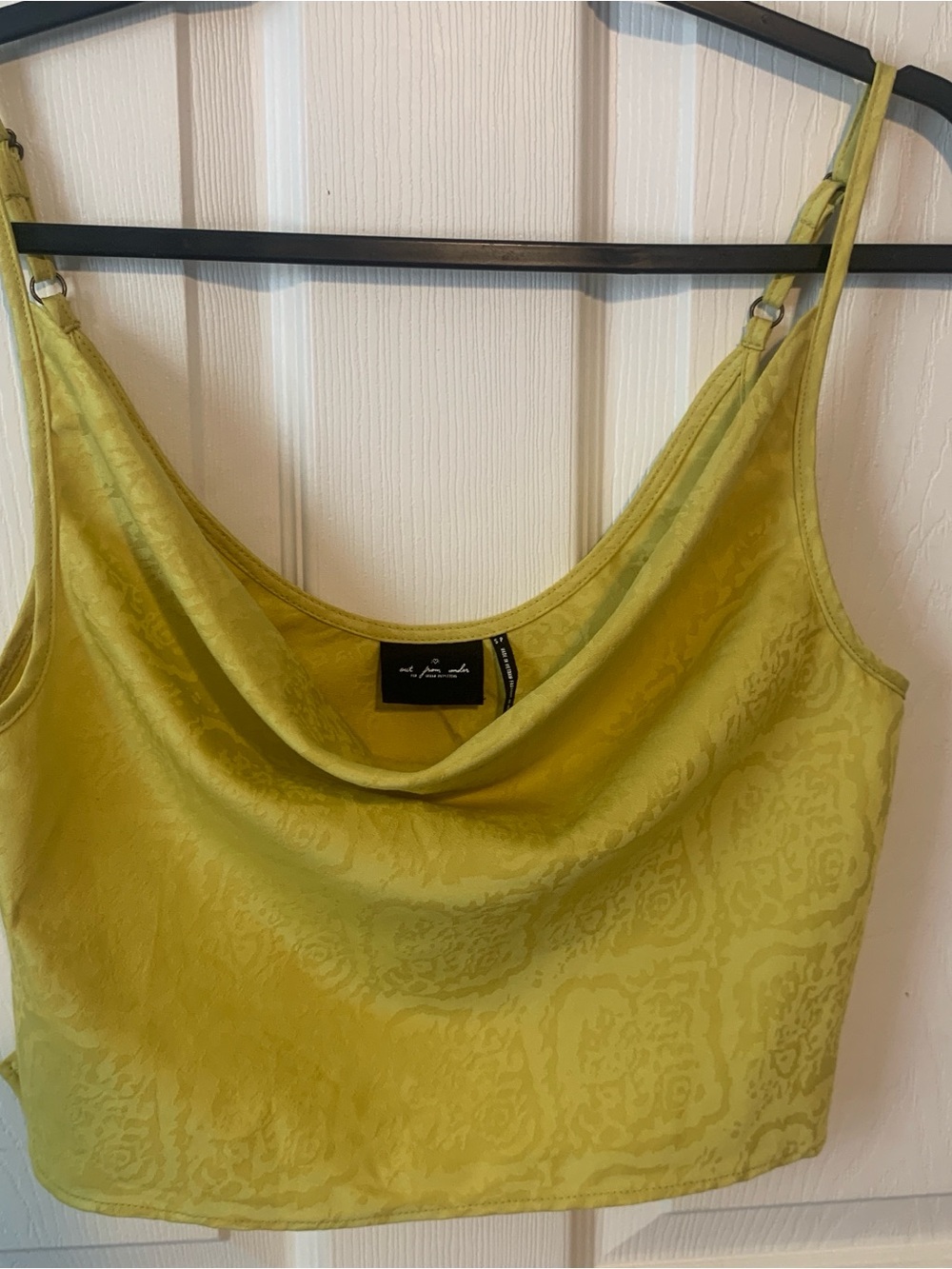 Urban Outfitters Lime Green Cowl Neck Crop Tank